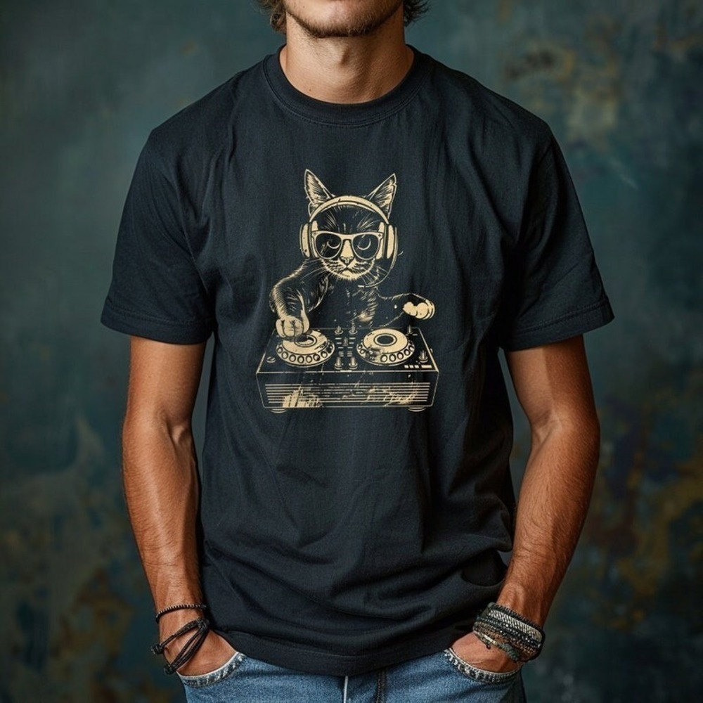 Dj Cat Tshirt High Quality Unisex Tshirt Gift